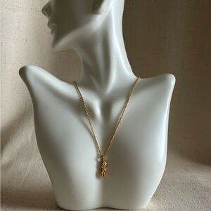 18K Gold Plated Venus Goddess Pendant Necklace 16–18” Adjustable Stainless Steel